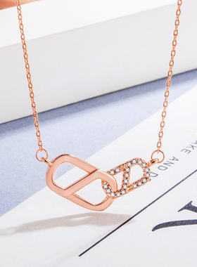 无法抗拒的他刘娜比同款项链韩素希锁骨链女8字项链简约饰品