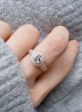 复古时尚精致圆形60分半克拉仿真