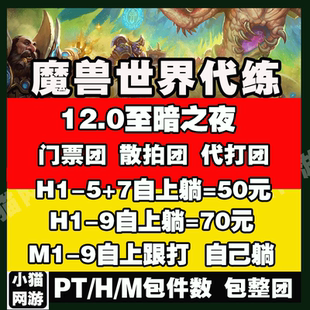 魔兽世界代练升级团本至暗之夜M史诗全通H尾王后二普通H1-9自上躺