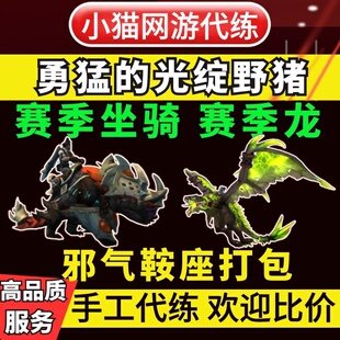 魔兽世界代练赛季坐骑勇猛的光绽野猪PVP评级JJC战场征服邪气鞍座