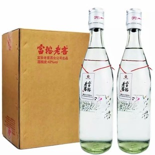 包邮6瓶整箱价格富裕老窖光瓶42度浓香纯粮白酒老版新版随机发