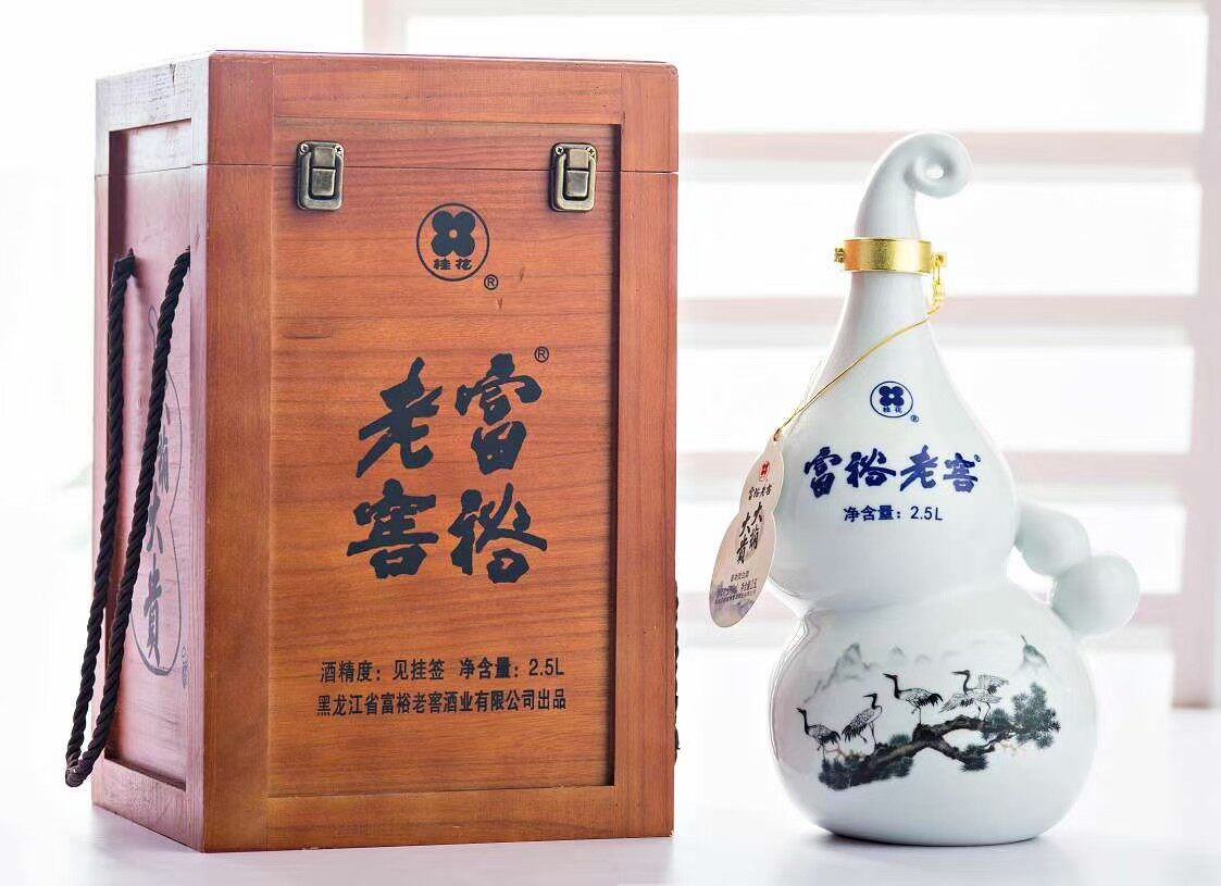 木箱富裕老窖代代福禄葫芦浓香型白酒礼盒东北特产2..5L