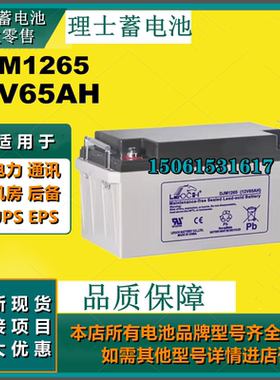 理士蓄电池DJM1265 12V65AH免维护通讯设备应急UPS EPS原装全新