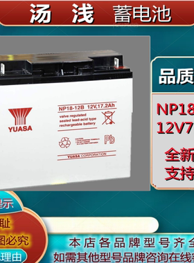 YUASA汤浅蓄电池NP18-12B/12V17.2AH三菱电梯消防主机直流屏UPS用