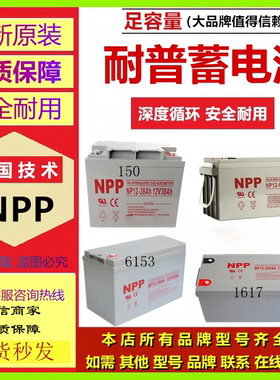 NPP耐普蓄电池NP12-80 12V80AH铅酸免维护直流屏UPS/EPS机房应急