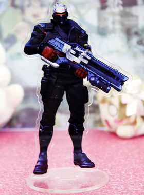 包邮守望先锋屁股overwatch士兵逃兵76原画发光亚克力摆件立板立