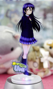 包邮 lovelive校服园田海未海爷透明发光亚克力立板摆件立牌立绘