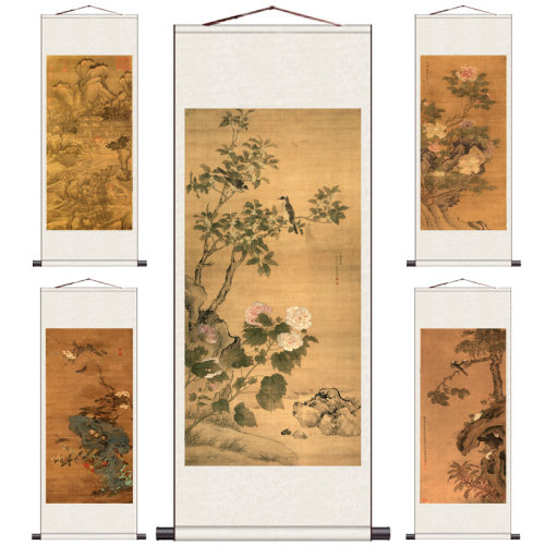 平安春信胡湄玉堂富贵石竹字画