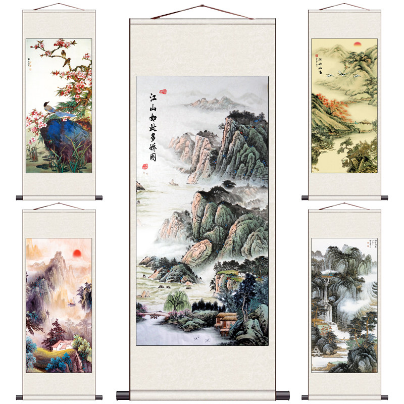 卷轴(画心丝绢喷绘更细腻耐用)