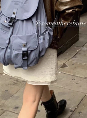 韩国设计师品牌somewhere butter 轻便大号双肩包ins博主同款