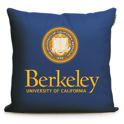 美国名校纪念品加州大学伯克利分校Berkeley周边校徽标志靠垫抱枕