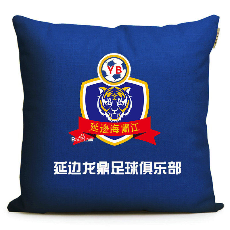 中甲延边龙鼎队足球俱乐部周边礼品纪念品定制沙发抱枕球迷枕头