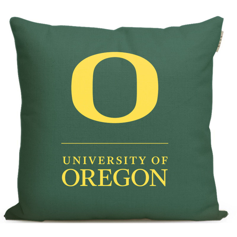 俄勒冈大学周边定制美国university of oregon留学纪念品沙发抱枕