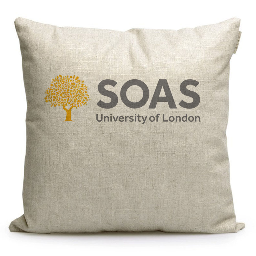 SOAS伦敦大学亚非学院纪念品英国名校周边沙发抱枕书房棉麻靠垫