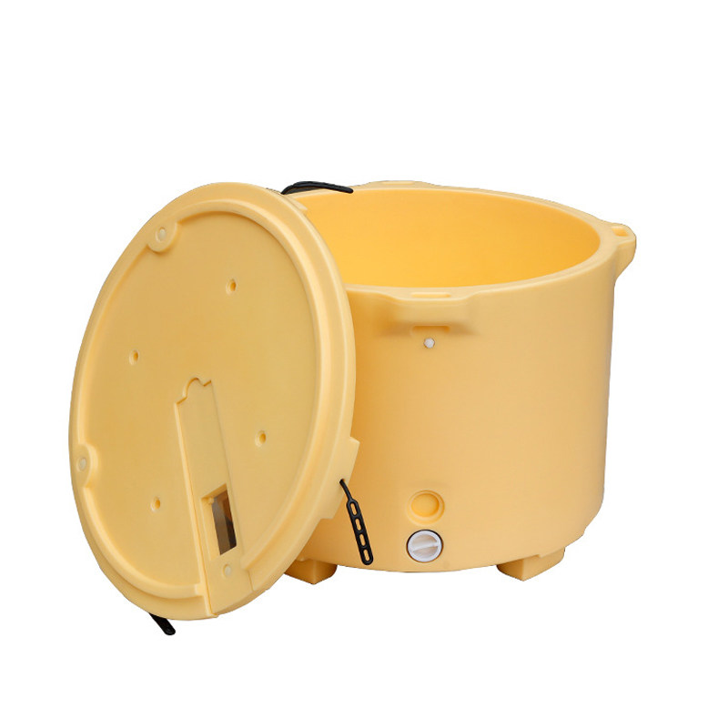 630L圆形大容量滚塑箱冰块保温食品冷链虾鱿鱼浸泡发泡搅拌桶加工