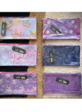 68包邮｜出口欧美外贸piv拼牛津布卡通男孩女孩可爱便携单层笔袋