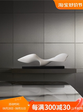 酒店大堂抽象木雕摆件高级感展厅售楼处样板间玄关装饰雕塑艺术品