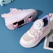 小学生隐形暴走轮滑鞋 女童暴走鞋 双轮可收缩运动鞋 子飞行鞋 儿童鞋