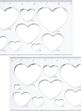 欧美热销DIY亚克力镶嵌模板雕刻机刨削模板木工定位器心形