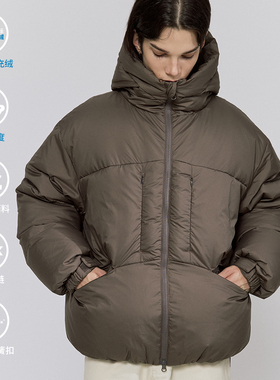 TBALLER 2024新款新国标90白鸭绒连帽面包羽绒服男潮牌日系加厚