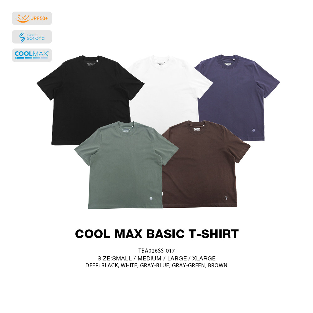 TBALLER 2026新款吸湿速干短袖T恤男凉感防晒COOLMAX基础款boxy图片