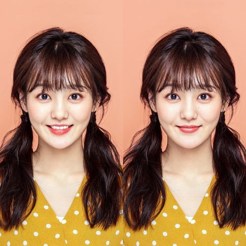 修图露齿改抿嘴P嘴巴PS处理证件照开嘴笑变合嘴AI美图