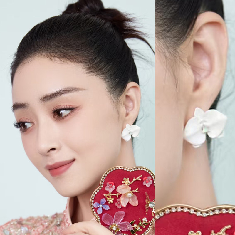 蒋欣同款耳钉耳饰简约小巧耳环女2025新款气质高级潮小众花朵甜美