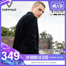时尚 茄克刺绣工装 外套男潮 马克华菲灯芯绒夹克男2019秋新款 韩版