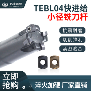 TEBL04小径铣刀杆 替代钨钢铣刀数控铣加工 BLMP0402双面四刃刀片