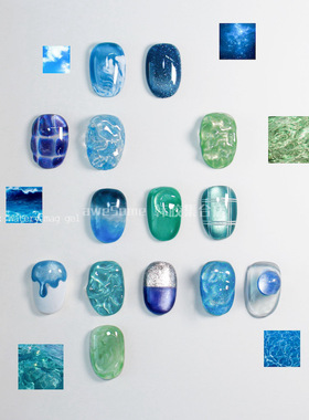 FROM THE NAIL「果冻海」Mineral清凉水光韩国小灯泡猫眼指甲油胶