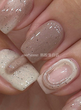 [BESSIE 贝茜]甜心韩国美甲胶巧克力亮片莫兰迪显白ins风指甲油胶