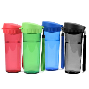 特百惠 店 500ML茶韵杯官方塑料安全学生环保漏水塑料茶水杯子正品