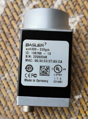德国BASLER acA800-200gm 高清黑白像素 GigE 千兆网工业视觉相机
