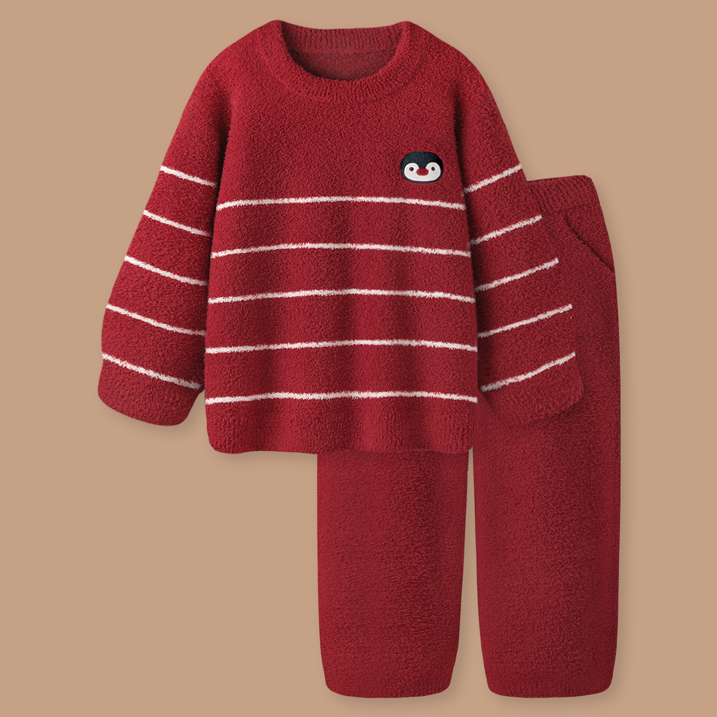 『红宝石』睡衣男款冬半边绒加厚