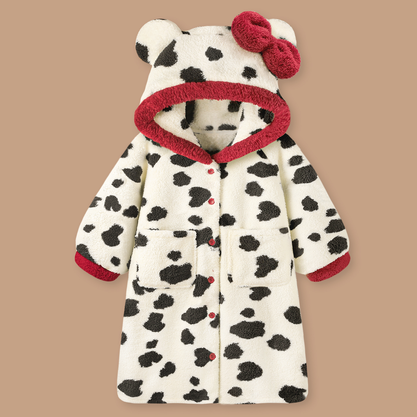 『奶牛猫猫』睡袍女冬加厚高级感