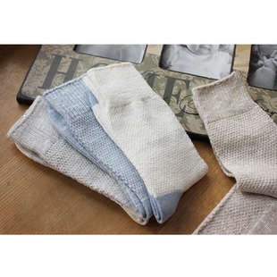 春秋季 小文艺纯色系女士棉袜线袜 成人净色短袜 软软 外贸日单