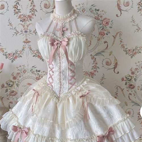 实体店现货 十字姬 Alice girldoll洛丽塔挂脖连衣裙lolita裙