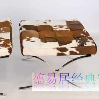 Luxurious Dairy cow Fur Zuodeng Chairs &amp; Stools Barcelona Pedal Shoe changing stool Dressing stoolin the Residential furniture , Designer Furniture (NEW) , Tables  category - from Buy2taobao.com to provide professional Taobao agent buy service