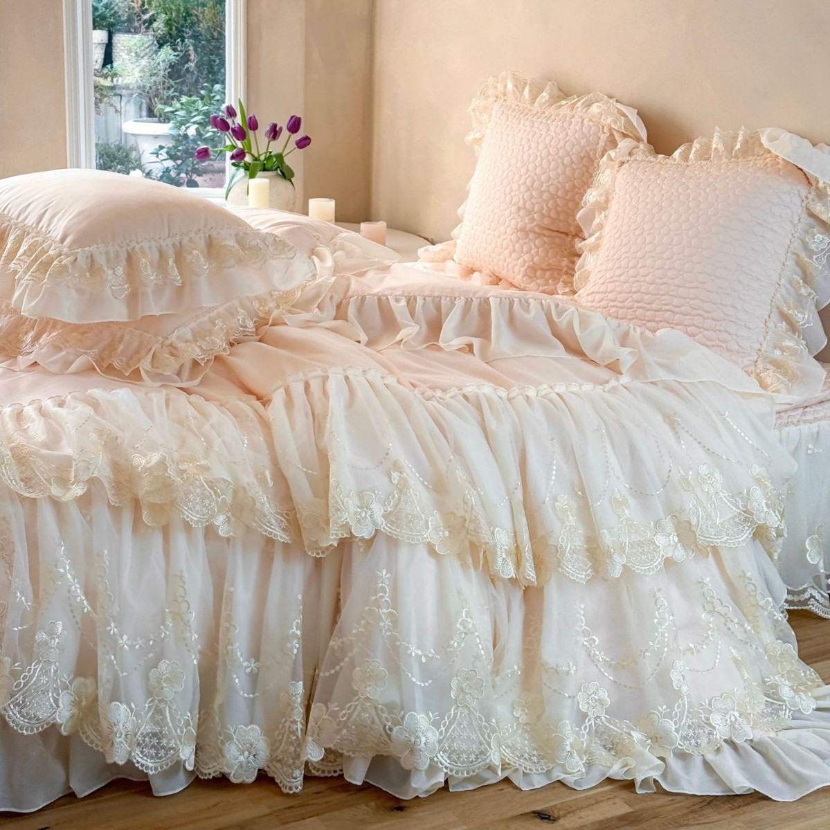 法式浪漫高支密全棉四件套