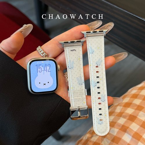米菲兔适用于苹果手表表带s11代apple女款iwatch109876se夏季TPU