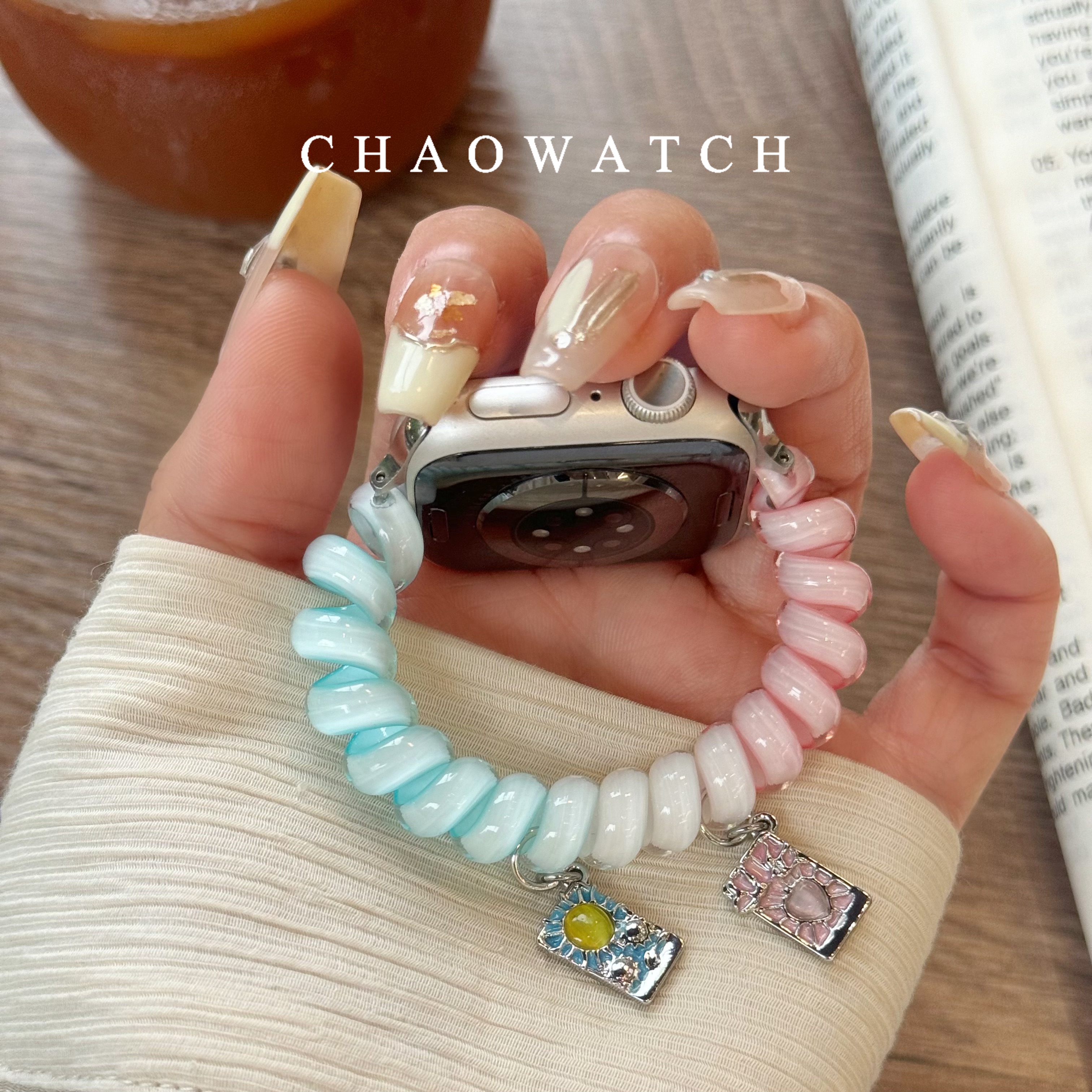 塔罗牌电话绳适用于苹果手表表带s10代apple女款iwatch9876se夏季
