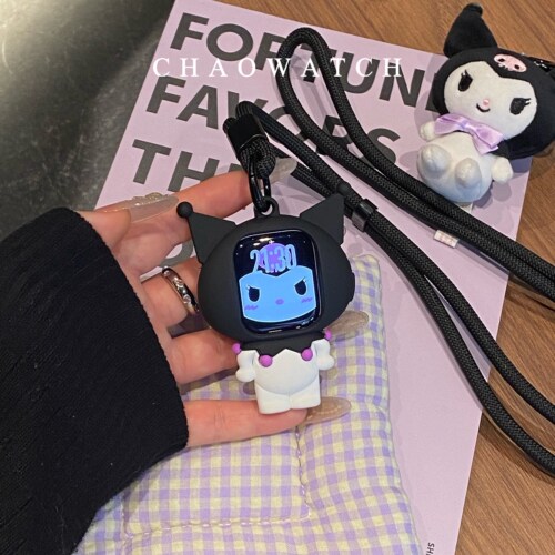 库洛米挂绳式适用于苹果手表s11保护壳iwatchs9876s10代se软套女