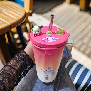 可爱提手魔师随行饮料硅胶带大号保温杯套奶女生简约冰霸杯子