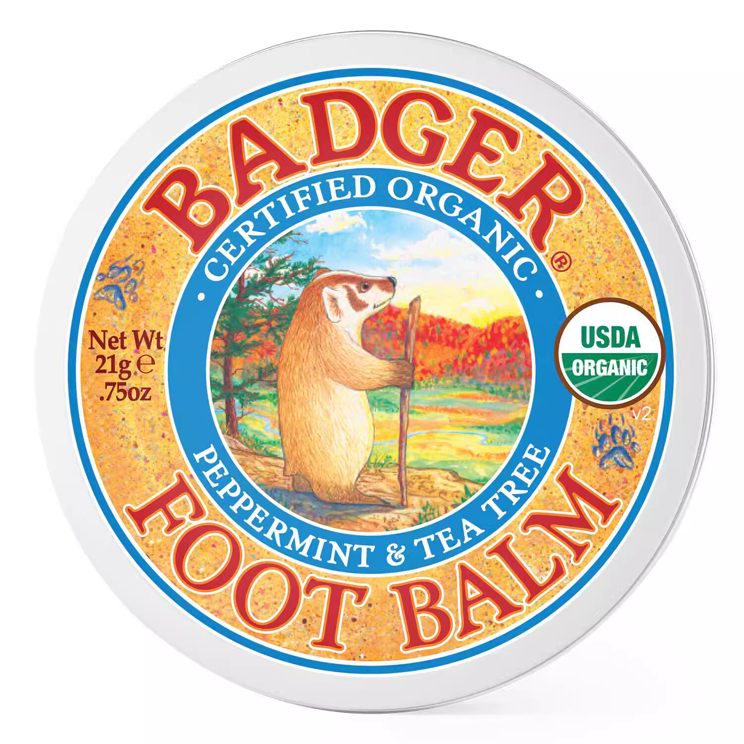 现货美国Badger护足霜足跟龟裂膏 柔软白皙 滋润防干裂56克