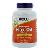 美国Now 1000mg120粒 oil Foods高级亚麻木油软胶囊Now flax