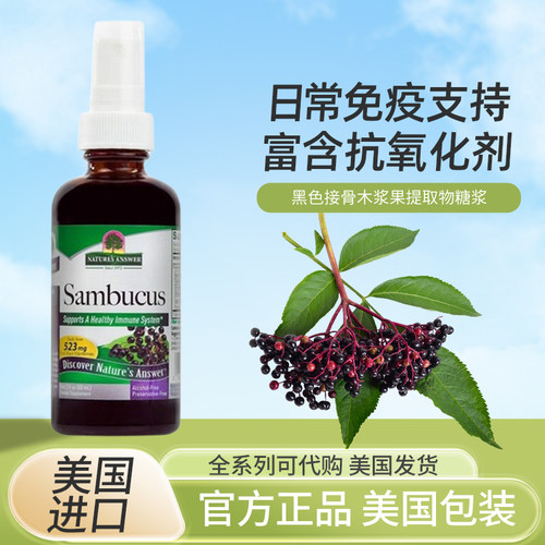 现货Nature'sAnswer黑接骨木