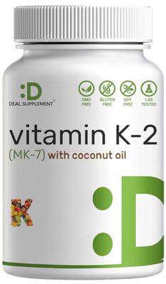 美国DEAL补充剂维生素K2 MK-7骨骼关节免疫支持240粒椰子油软胶囊