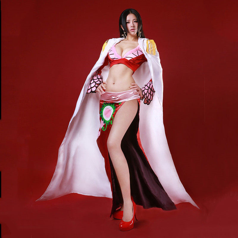 【亲漫园】海贼王汉库克蛇姬女帝cos服红旗袍漫展派对cosplay服装