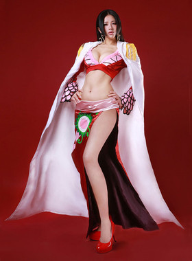 【亲漫园】海贼王汉库克蛇姬女帝cos服红旗袍漫展派对cosplay服装