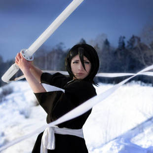 日本动漫死神冬狮郎朽木露琪亚cos服死霸装黑色剑道服cosplay服装